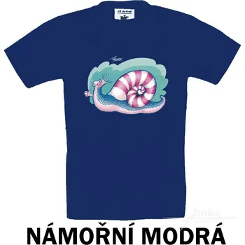Pánské tričko Tričko UNI Šnek Barva: Námořní modrá, Velikost: S