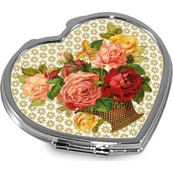 Kosmetické zrcátko Otevírací zrcátko, Koš s růžemí