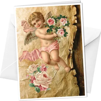 Přání - Anděl s růžemi