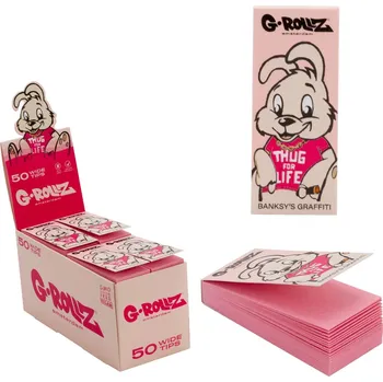 G-Rollz trhací filtry Thug for Life, růžové 50 ks