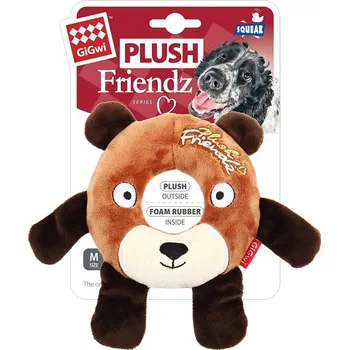 Hračka pro psa GiGwi Plush Friendz medvěd s gumovým kroužkem