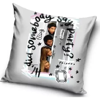 Povlak na dekorativní polštářek Povlak na polštářek Přátelé Párty u Monicy