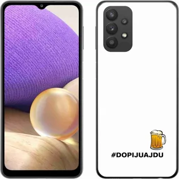 Pouzdro na mobilní telefon Gelový kryt mmCase na Samsung Galaxy A32 5G - pivní motiv 1 bílé pozadí