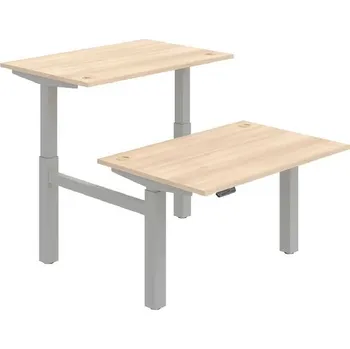 Kancelářský vozík HOBIS párový výškově stavitelný stůl 120 cm, paměť.ovlad. - MOTION DUAL MSD 2M 1200, akát + doprava zdarma