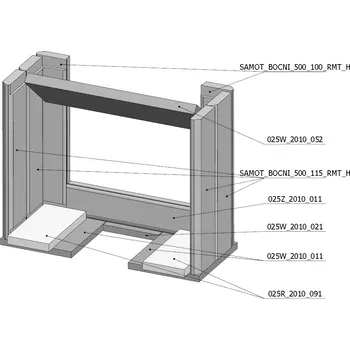 Krbová vložka Romotop ŠAMOTOVÁ KOMORA KOMPLET
