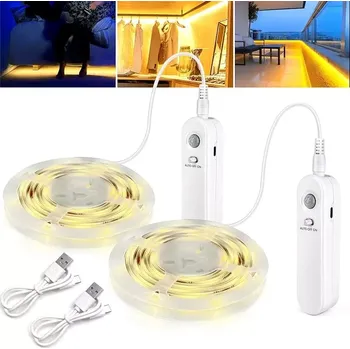 LED páska Light BP2/4 LED pásek teplá bílá 5V 2x 2 metry (LED pásek 2x 2 metry s pohybovým senzorem)