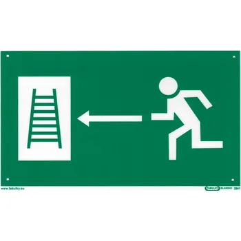 Značení Únikový žebřík vlevo (plastová tabulka 210x123 mm)