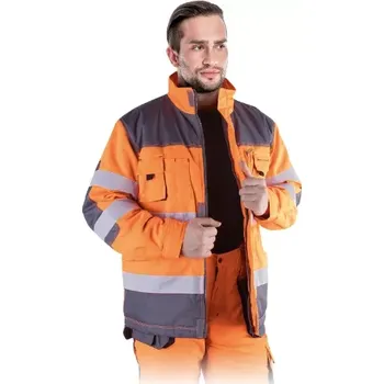 pracovní bunda Leber&Hollman FORMEN PSB reflexní zateplená bunda tkaná oranžová