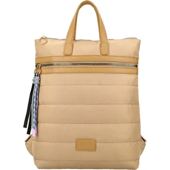 Městský batoh Kapučínově hnědý dámský prošívaný batoh AM0289