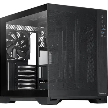 PC skříň CHIEFTEC skříň VISIO AIR, ATX, 1x USB-C 3.2, 2x USB 3.0, 3x 140mm Fan, černá GM-30B-M-OP