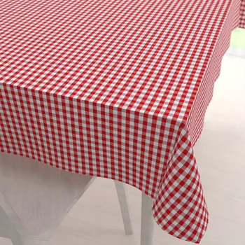 ubrus Bavlněný obdélníkový ubrus Olivia OL-008 Červeno-bílá kostka malá 50x100 cm