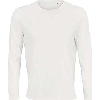 Pánské tričko SOĽS Pioneer Unisex triko s dlouhým rukávem SL03982 Bílá XXL