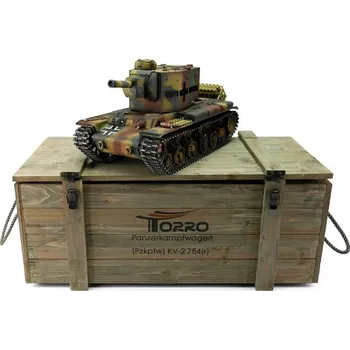 RC model tanku TORRO RC tank 1:16 KV-2 754(r) kamufláž (BB, profi model, kouř z hlavně)