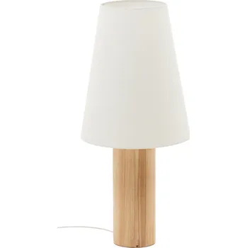 Stojací lampa Kave Home Dřevěná stojací lampa Marga 110 cm