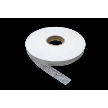 Látková záplata Pásek šikmý 10mm BÍLÁ 568430 - Bílá, 10 mm