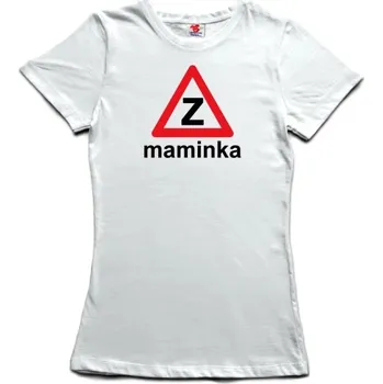 Žertovný předmět Začátečník maminka - dámské tričko s potiskem XXL bílá - white Černá - 402