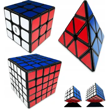 Obraz SADA KOSTEK 3X3 + 5X5 + Pyramida QiYi ORIGINÁLNÍ PROFESIONÁLNÍ KOSTKA