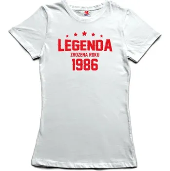 Žertovný předmět Legenda zrozena roku 19XX - dámské tričko s vlastním potiskem M modrá - royal Bílá - 401