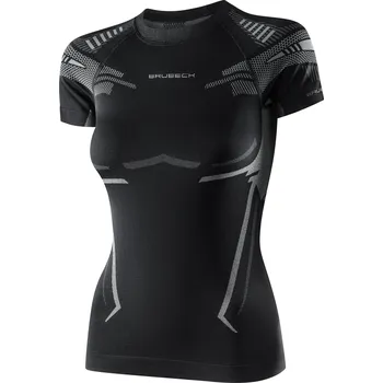 Dámské tričko Brubeck dámské tričko s krátkým rukávem Dry Barva: Černá, Velikost: XL