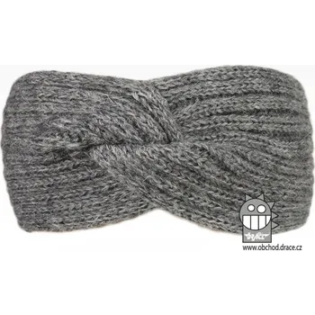 Čepice Pletená čelenka Dráče - Twist 12, šedá tmavá Barva: Šedá, Velikost: uni velikost