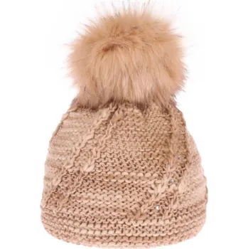Čepice Dámská zimní čepice s bambulí Capu (dámská zimní čepice s vlnou)