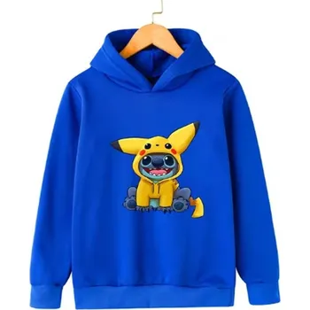 Chlapecký svetr Lilo & Stitch MIKINA STITCH a Pokémon, různé barvy Barva: modrá (8), Velikost: 150