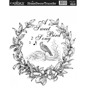 Cadence Transferový obrázek Cadence Home Deco, 25x35 cm - Ptačí písnička