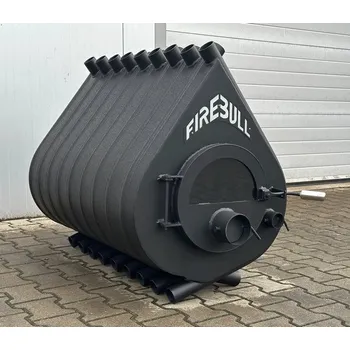 Krbová kamna Teplovzdušná kamna Firebull S18 , 45kW/900m3 Prosklená - Pravé