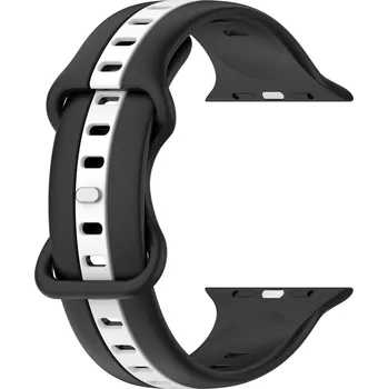 Řemínek na hodinky X-SITE Řemínek pro Apple watch silikonový 38/40/41mm černobílý
