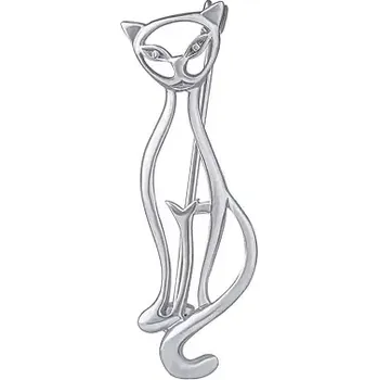 Šperkovnice Stříbrná brož kočka Pretty - 4 cm PRM10347