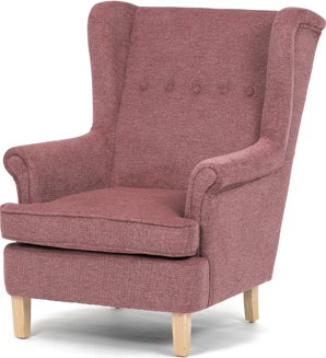 Křeslo ušák, růžová látka, AK-388 PINK2