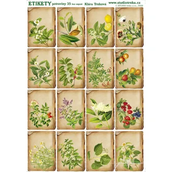 Speciální papír Samolepicí etikety potraviny 35, bez nápisů