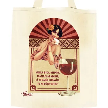 Nákupní taška Plátěná nákupní taška, Vařila bych, neumím