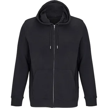 Pánská mikina SOĽS Calipso Unisex mikina s kapucí na zip SL04237 Černá XS