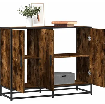 přebalovací pult a komoda Příborník kouřový dub 94x35x76 cm kompozitní dřevo Hnědá 849006