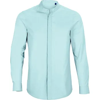 Pánská košile Neoblu Bart Pánská košile s mao límečkem SL03792 Soft blue 3XL