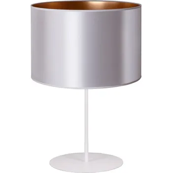 Lampička Duolla - Stolní lampa CANNES 1xE14/15W/230V pr. 20 cm stříbrná/měděná/bílá