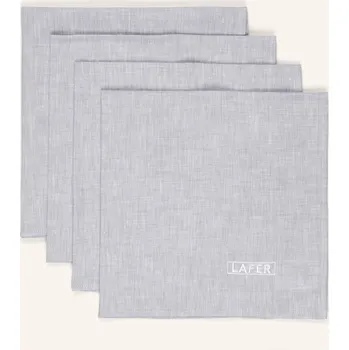 Papírový ubrousek Johann Lafer Edition Lněné Látkové Ubrousky, Sada 4 Kusů, šedá