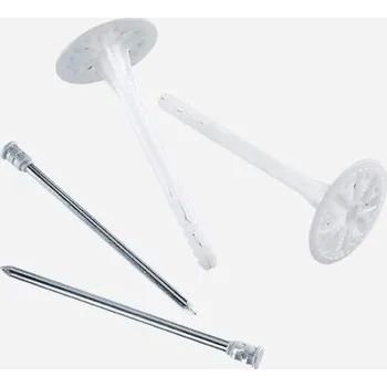 Talířová hmoždinka LMX 10 WKRET-MET s kovovým trnem, délka 260 mm