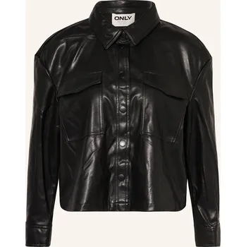 Dámský blejzr Only Dámská Bunda V Koženém Vzhledu, černá, 38