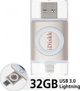 iDiskk ID32P Flash disk 32 GB 2v1 IDISKK pro Apple iPhone/MacBook a další - Lightning/USB – Pink