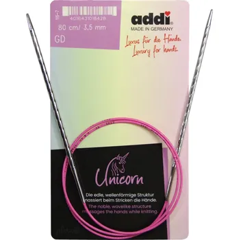 Jehlice Addi Kruhové jehlice Unicorn 100 cm / 3,5 mm