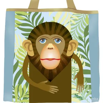 Nákupní taška Plátěná taška, Zvědavá opička