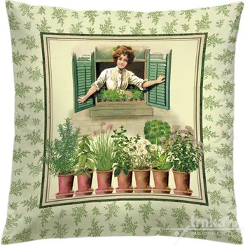 Povlak na polštářek Povlak na polštář 40 x 40 cm - Voňavé bylinky