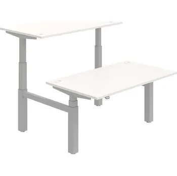 Kancelářský vozík HOBIS párový výškově stavitelný stůl MOTION DUAL MSD 3 1400, stand.ovládání, bílá + doprava zdarma