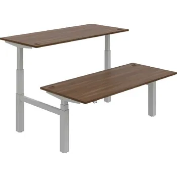 Kancelářský vozík HOBIS párový výškově stavitelný stůl MOTION DUAL MSD 3 1800, stand.ovládání, ořech + doprava zdarma