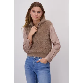 Dámská mikina Vesta Monari 8448 béžová se zipem Velikost: 42