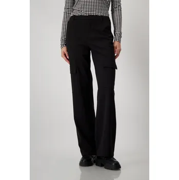 Dámské kalhoty Kalhoty Monari 8422 černé s kapsou široké Velikost: 44