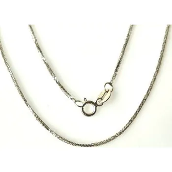 Řetízek Ráj snubních prstenů | Zlatý řetízek z bílého zlata 45 cm - skladem - 4148