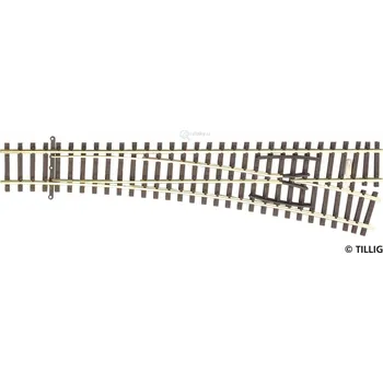Modelová železnice TT - Výhybka pravá, EW2 15°, R 631, d. 166 mm / Tillig 83331